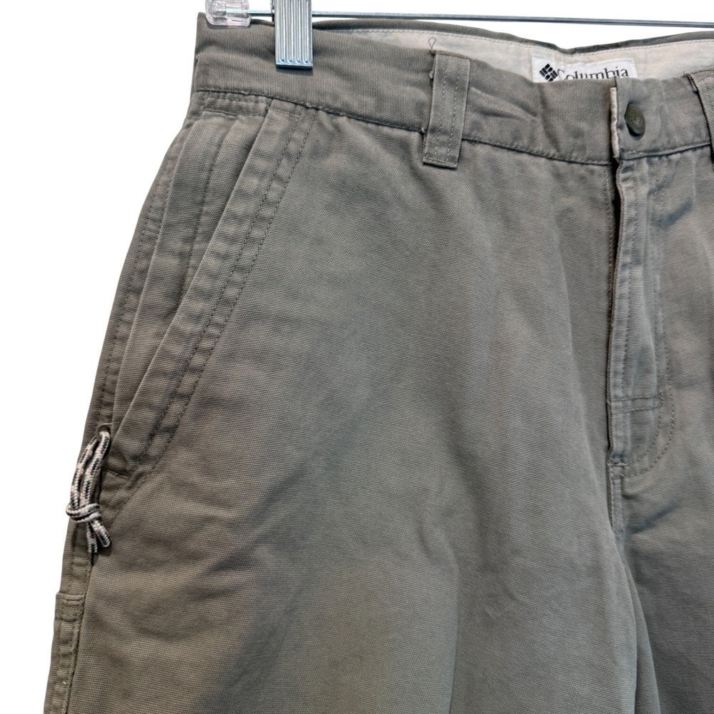 Columbia Shorts Womens 8 AL4287 Gray Cotton Canvas Utility Outdoor Hiking - Picture 5 of 9